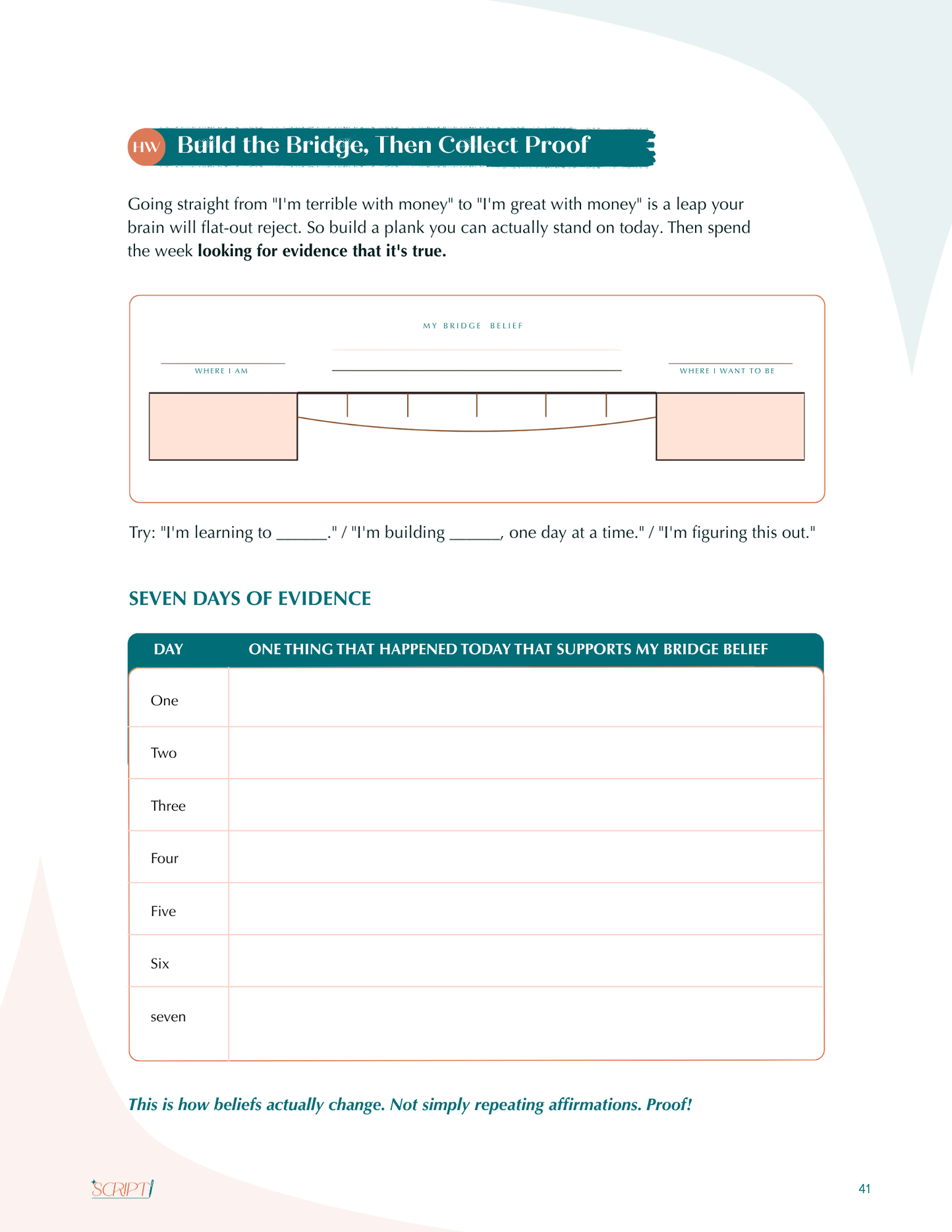 Better Not Perfect Workbook - Digital PDF Download